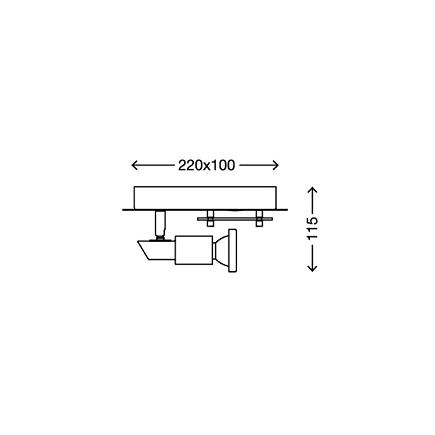 Briloner 2879-022 - Lampada da soffitto LED COMBINATA 1xGU10/3W + LED/5W/230V
