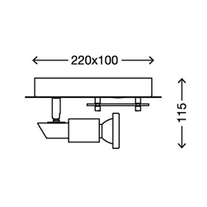 Briloner 2879-022 - Plafoniera LED COMBINATA 1xGU10/3W + LED/5W/230V