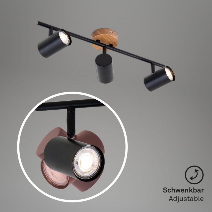 Briloner 2920-035 - Faretto SPOTLIGHT 3xGU10/35W/230V nero