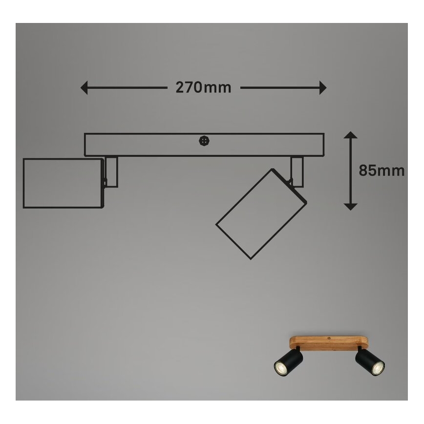 Briloner 2922-025 - Faretto SPOT 2xGU10/9W/230V