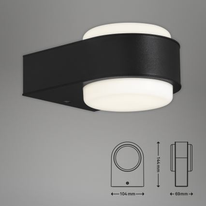 Briloner 3035-015 - Applique LED per esterno HANAU LED/6,5W/230V IP44 nero