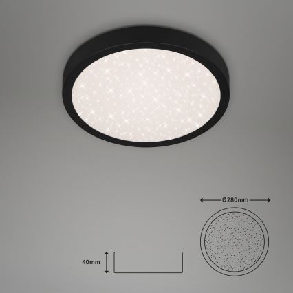 Briloner 3048-015 - Plafoniera LED RUNA LED/18W/230V nero