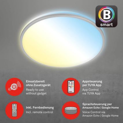 Briloner 3065-014 - Plafoniera LED dimmerabile IVY LED/42W/230V Wi-Fi Tuya Ø 49 cm + telecomando