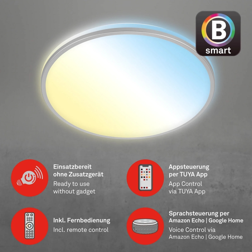 Briloner 3065-014 - Plafoniera LED dimmerabile IVY LED/42W/230V Wi-Fi Tuya Ø 49 cm + telecomando