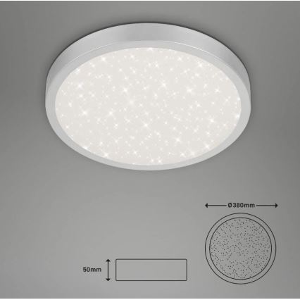 Briloner 3071-014 - Plafoniera LED RUNA LED/24W/230V argento