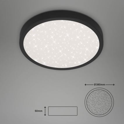 Briloner 3071-015 - Plafoniera LED RUNA LED/24W/230V nero