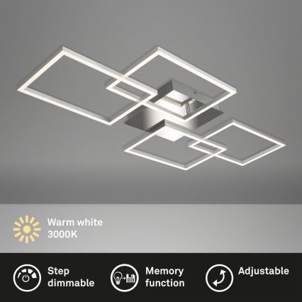 Briloner 3091-018 - Plafoniera LED dimmerabile FRAME LED/30W/230V cromo lucido