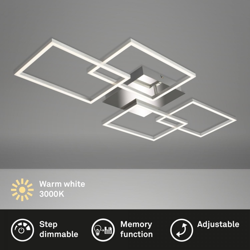 Briloner 3091-018 - Plafoniera LED dimmerabile FRAME LED/30W/230V cromo lucido