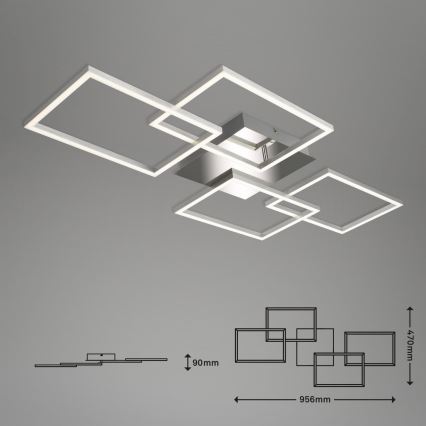 Briloner 3091-018 - Plafoniera LED dimmerabile FRAME LED/30W/230V cromo lucido