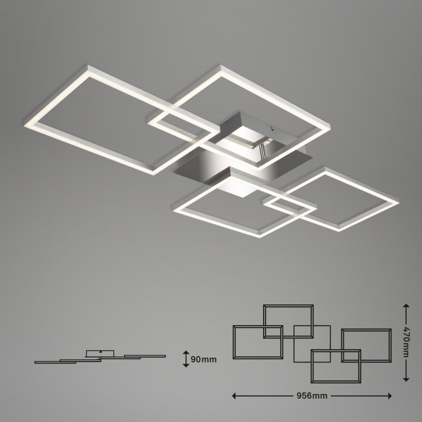 Briloner 3091-018 - Plafoniera LED dimmerabile FRAME LED/30W/230V cromo lucido
