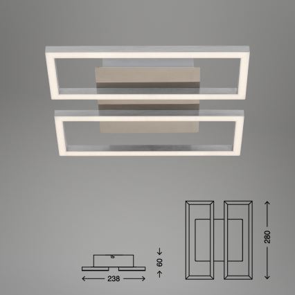 Briloner 3107-012 - Plafoniera LED dimmerabile FRAME 2xLED/7,25W/230V