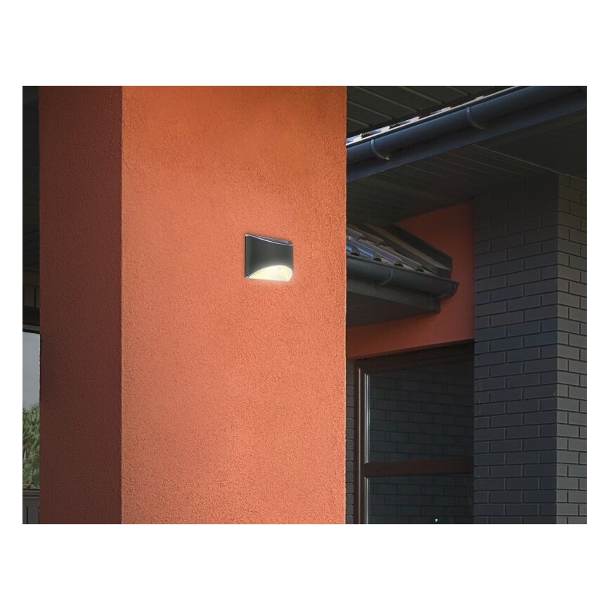 Briloner 3133015 - Lampada da parete solare a LED LED/2W/3,7V IP44 3000K 300 mAh