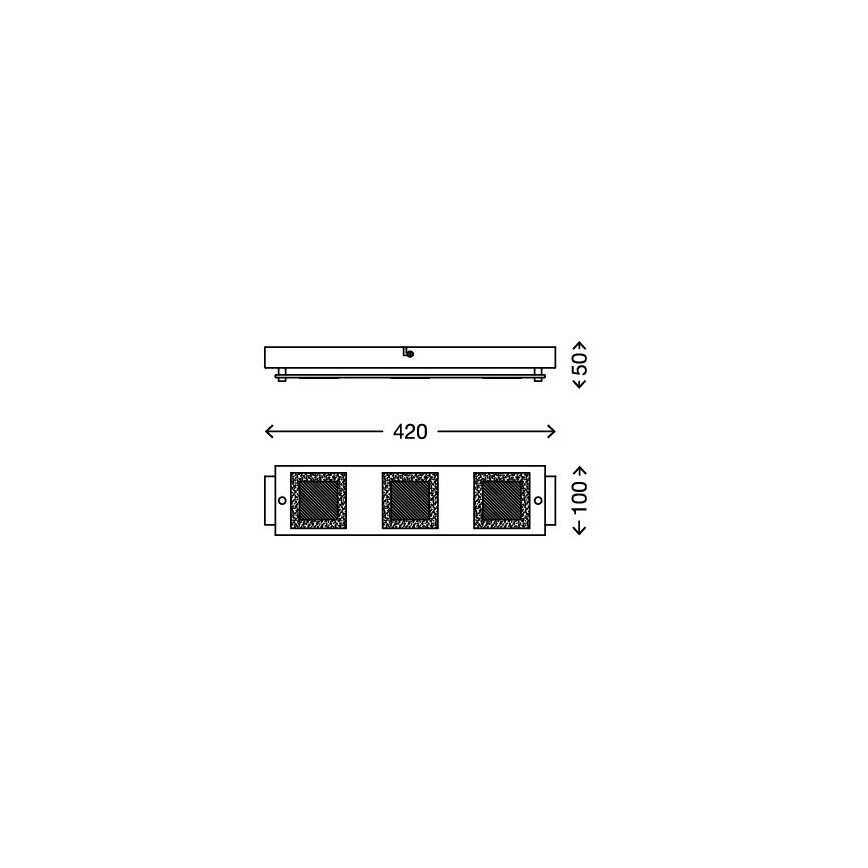 Briloner 3153-038 - Plafoniera LED PLAZA 3xLED/5W/230V