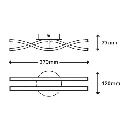 Briloner 3194-029 - Lampadario LED da superficie GO 2xLED/6W/230V