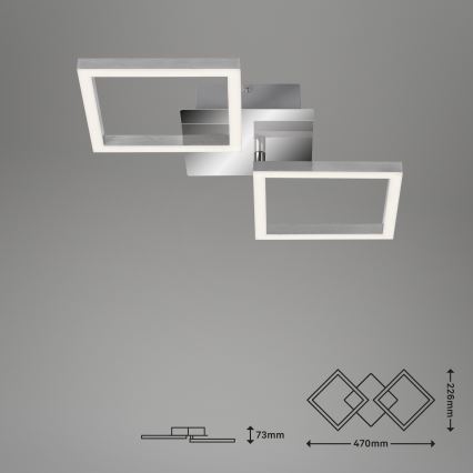 Briloner 3207-018 - Plafoniera LED FRAMES 2xLED/8W/230V