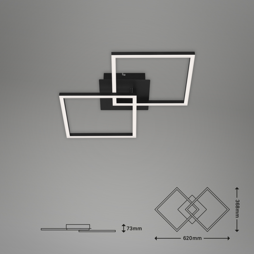 Briloner 3210-015 - Lampada da soffitto dimmerabile a LED FRAME 2xLED/11W/230V nero