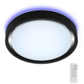 Briloner 3227-015 - Lampada da soffitto dimmerabile LED RGB con sensore TALENA LED/24W/230V nero + telecomando