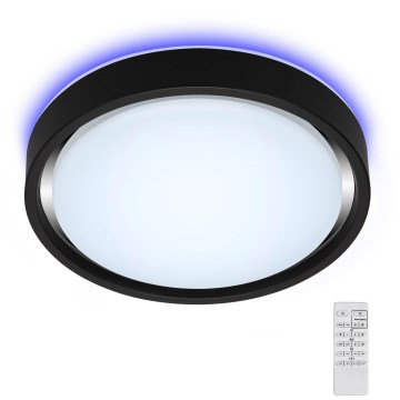 Briloner 3227-015 - Lampada da soffitto dimmerabile LED RGB con sensore TALENA LED/24W/230V nero + telecomando