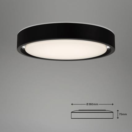 Briloner 3227-015 - Lampada da soffitto dimmerabile LED RGB con sensore TALENA LED/24W/230V nero + telecomando