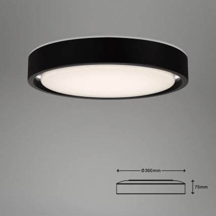 Briloner 3227-015 - Plafoniera LED RGB dimmerabile con sensore TALENA LED/24W/230V nero + telecomando