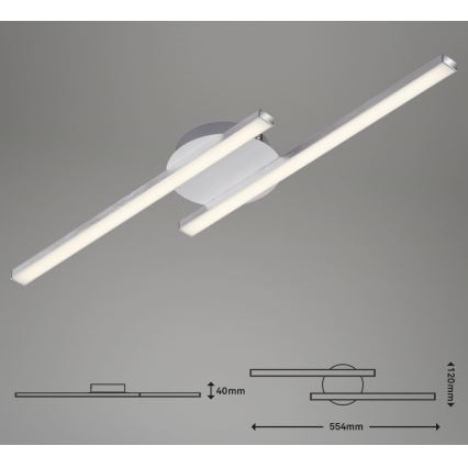 Briloner 3257-029 - Lampadario a plafone LED GO 2xLED/6W/230V