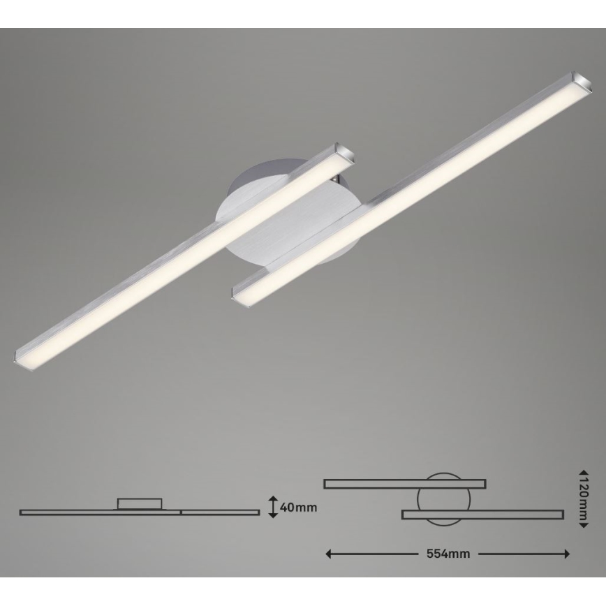 Briloner 3257-029 - Lampadario a plafone LED GO 2xLED/6W/230V