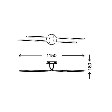 Briloner 3340-042 - Plafoniera LED dimmerabile TWIN 4xLED/7,5W/230V