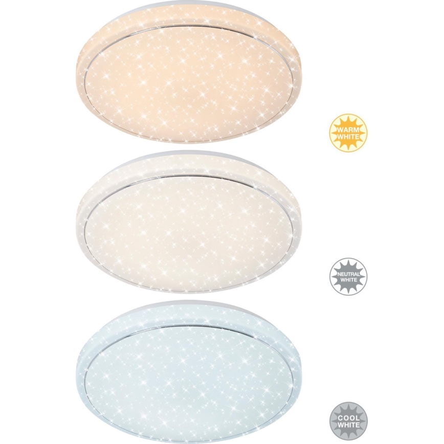 Briloner 3374-116 - Plafoniera LED STARRY SKY LED/12W/230V 3000/4000/6500K