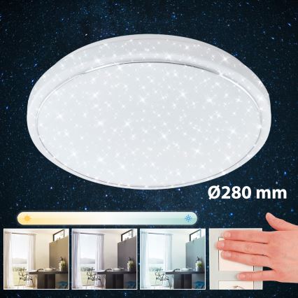 Briloner 3374-116 - Plafoniera LED STARRY SKY LED/12W/230V 3000/4000/6500K