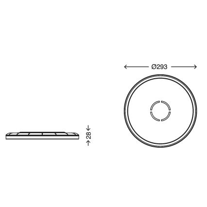 Briloner 3391-014 - Plafoniera LED FREE LED/18W/230V d. 29 cm