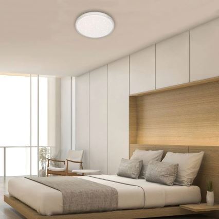 Briloner 3412-016 - Plafoniera LED dimmerabile STAR SKY LED/24W/230V 3000/4000/6000K Ø 39 cm + telecomando