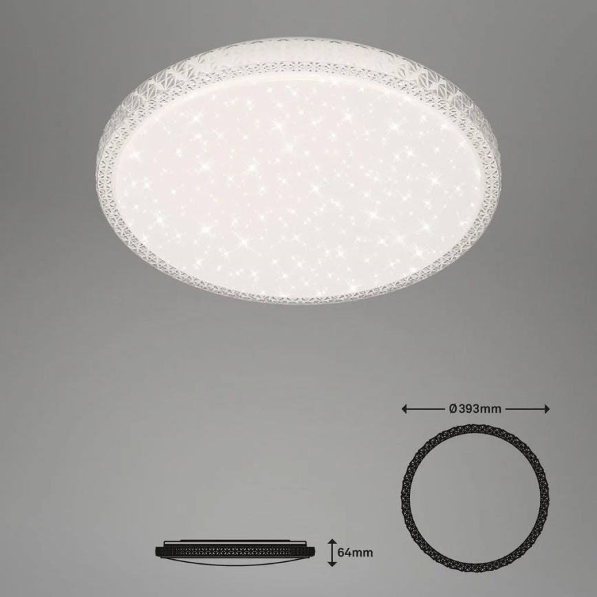 Briloner 3412-016 - Plafoniera LED dimmerabile STAR SKY LED/24W/230V 3000/4000/6000K Ø 39 cm + telecomando