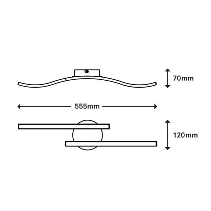 Briloner 3449-015 - Lampadario LED da superficie GO 2xLED/6W/230V