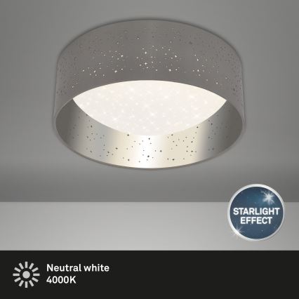 Briloner 3482014 - Lampada da soffitto LED MAILA STARRY LED/12W/230V grigio/argento