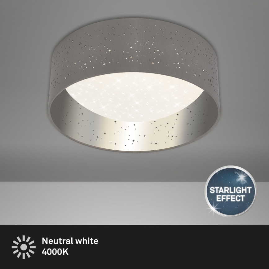 Briloner 3482014 - Lampada da soffitto LED MAILA STARRY LED/12W/230V grigio/argento