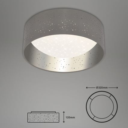Briloner 3482014 - Lampada da soffitto LED MAILA STARRY LED/12W/230V grigio/argento