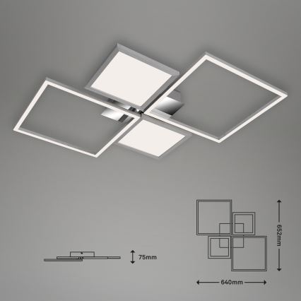 Briloner 3530-018 - Lampadario a plafone LED dimmerabile FRAME LED/40W/230V 3000-6500K + telecomando