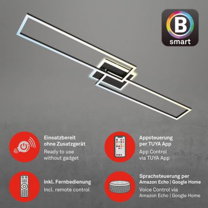 Briloner 3538-015 - Lampadario LED dimmerabile FRAME 2xLED/20W/230V 2700-6500K Wi-Fi Tuya + telecomando