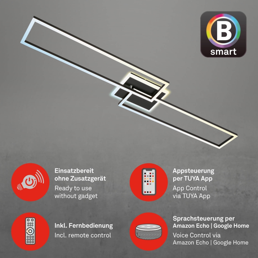 Briloner 3538-015 - Lampadario LED dimmerabile FRAME 2xLED/20W/230V 2700-6500K Wi-Fi Tuya + telecomando