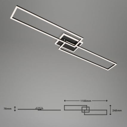 Briloner 3538-015 - Lampadario LED dimmerabile FRAME 2xLED/20W/230V 2700-6500K Wi-Fi Tuya + telecomando