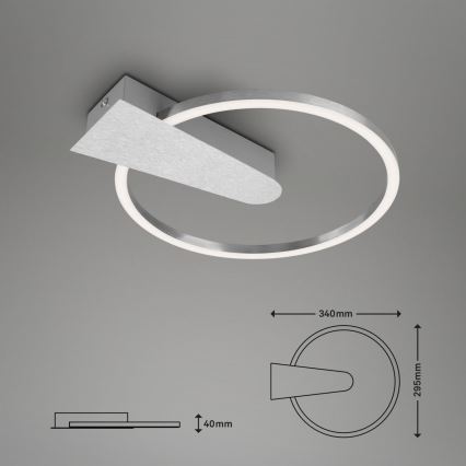 Briloner 3542-018 - Plafoniera LED dimmerabile NICO LED/12W/230V cromo opaco