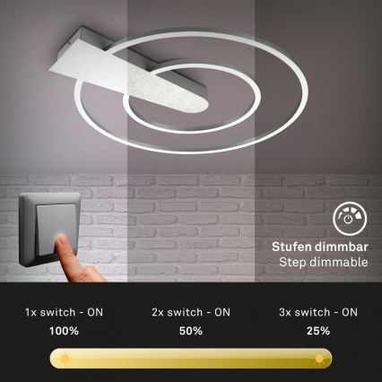 Briloner 3543-018 - Plafoniera LED dimmerabile NICO LED/25W/230V cromo opaco