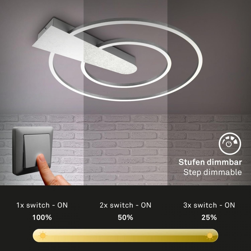 Briloner 3543-018 - Plafoniera LED dimmerabile NICO LED/25W/230V cromo opaco