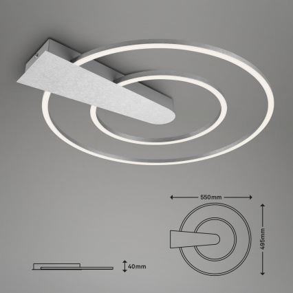 Briloner 3543-018 - Plafoniera LED dimmerabile NICO LED/25W/230V cromo opaco