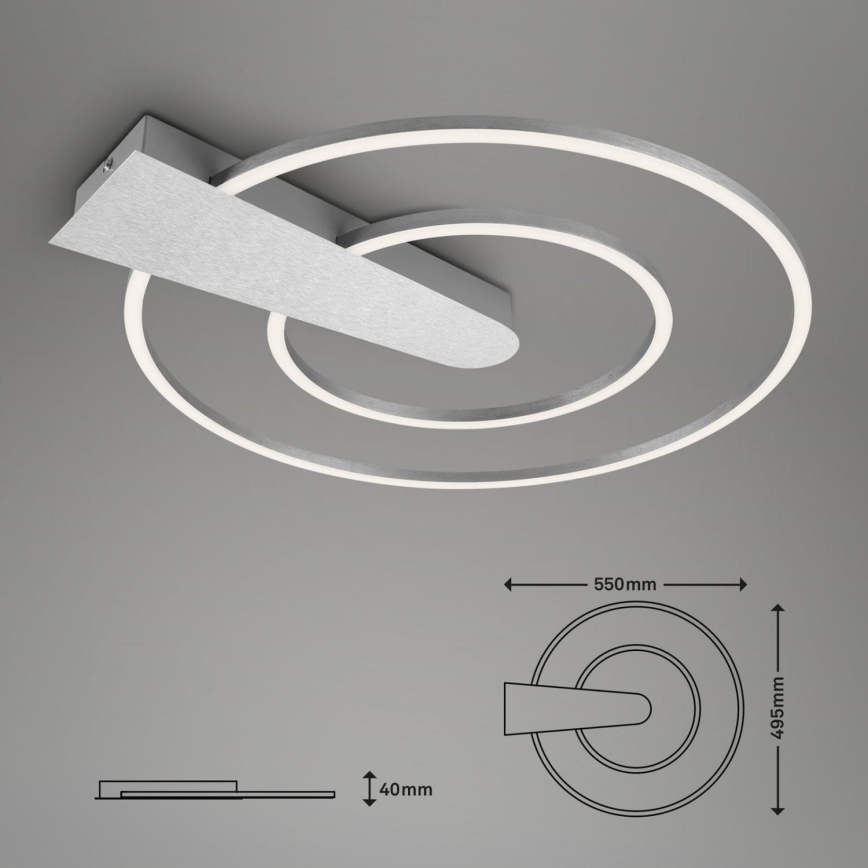Briloner 3543-018 - Plafoniera LED dimmerabile NICO LED/25W/230V cromo opaco