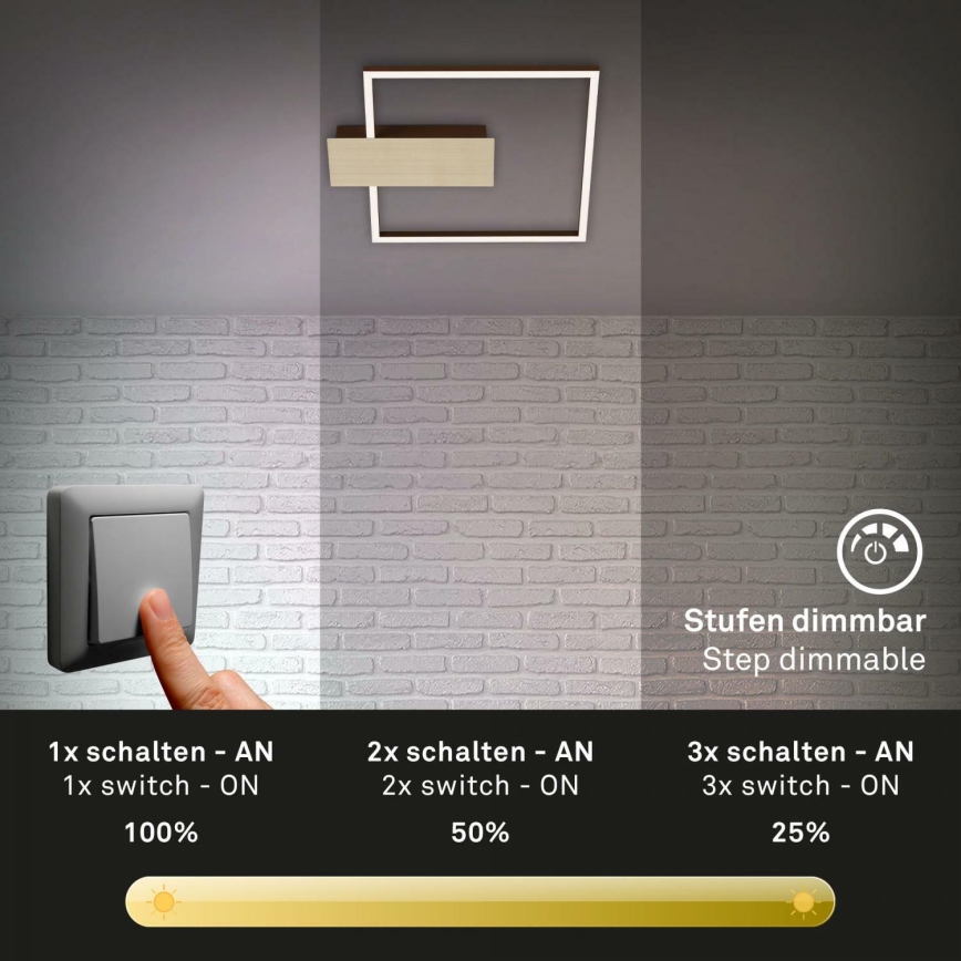 Briloner 3544-017 - Plafoniera LED dimmerabile NICO LED/12W/230V oro
