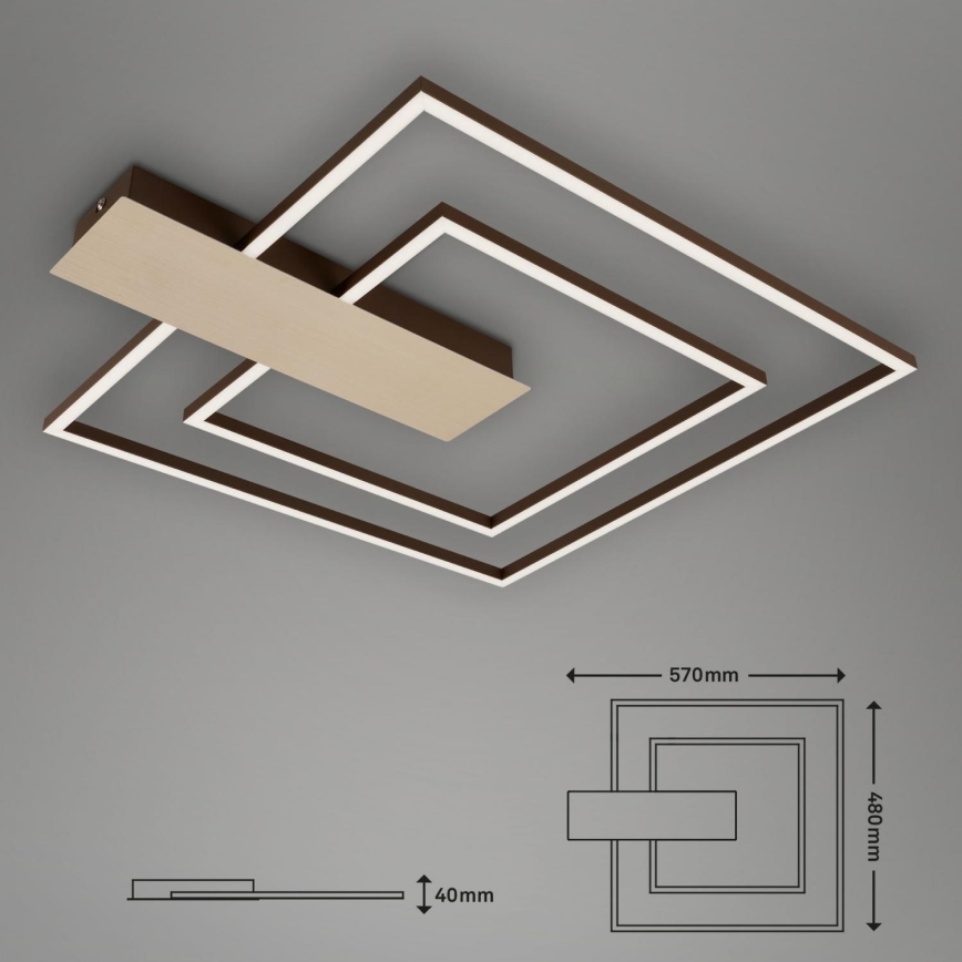 Briloner 3545-017 - Plafoniera LED dimmerabile NICO LED/25W/230V oro