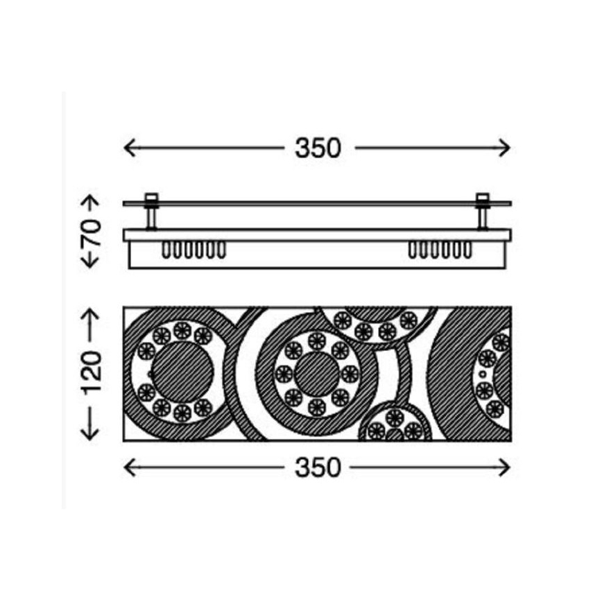 Briloner 3564-038 - Plafoniera LED APLIC 3x LED/5W/230V
