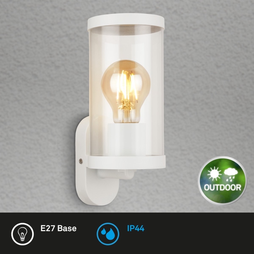 Briloner 3600-016 - Applique da esterno KAIRO 1xE27/12W/230V IP44 bianco