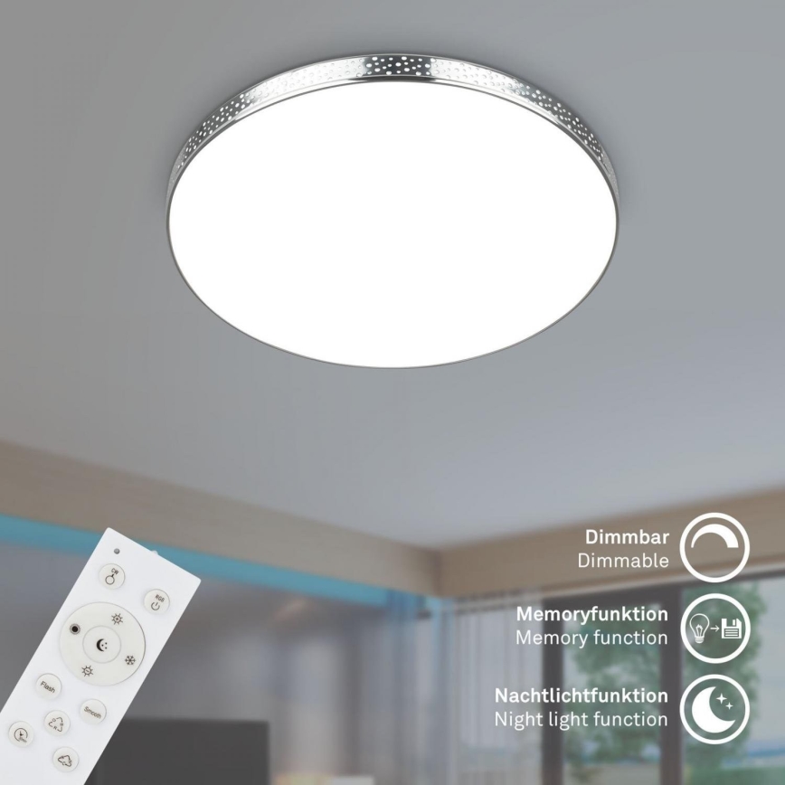 Briloner 3679-018 - LED RGB Plafoniera dimmerabile da bagno MAGA LED/18,5W/230V 3000-6500K diametro 35,5 cm + telecomando
